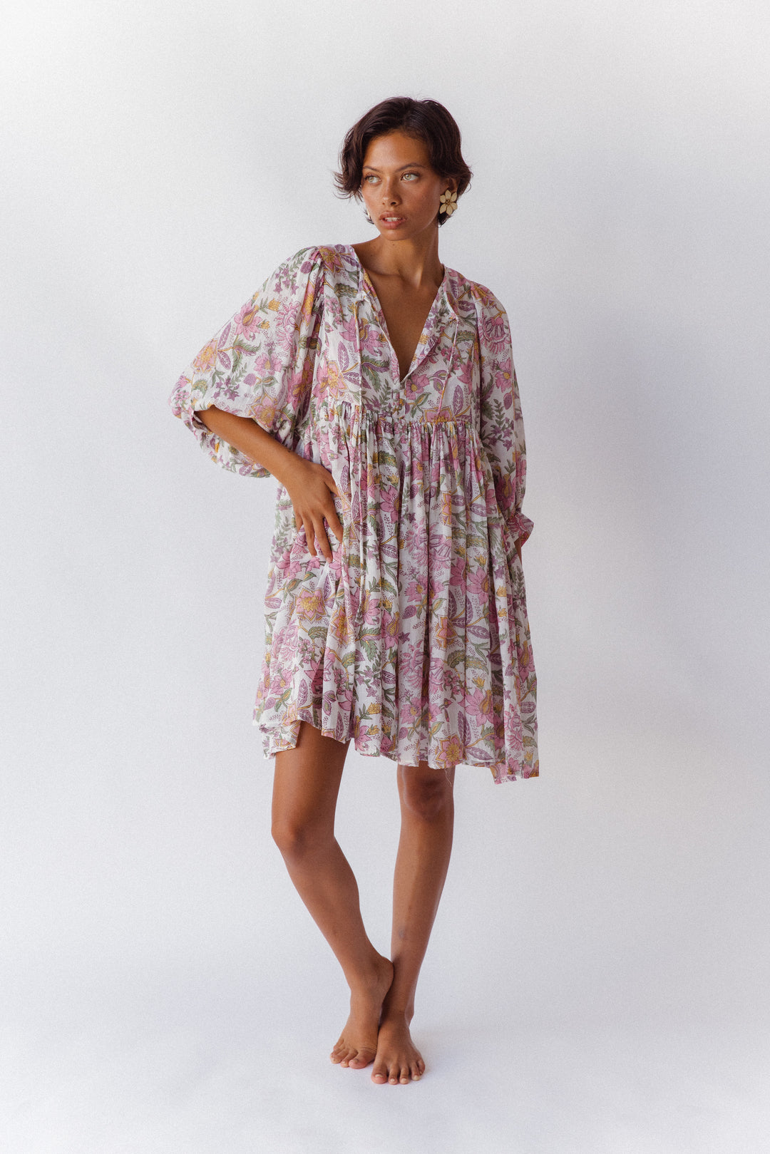 Kyra Mini Dress ~ Fuchsia Bloom