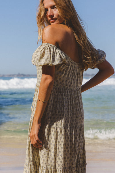 Sita Maxi Dress ~ Green Lily