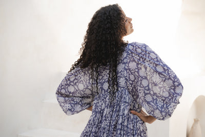 Kyra Midi Dress ~ Blue Iris