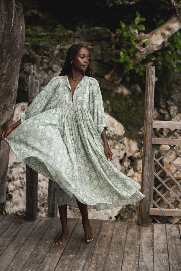 Kyra Midi Dress ~ Jade