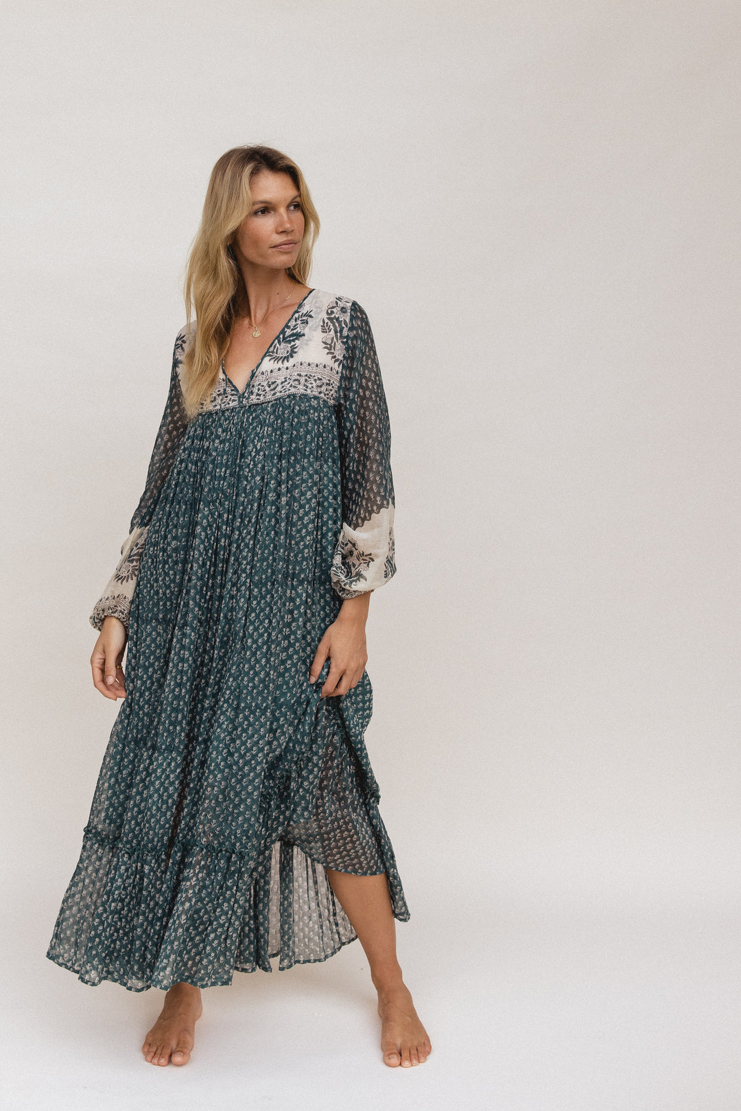 Rooh Maxi Dress ~ Pine