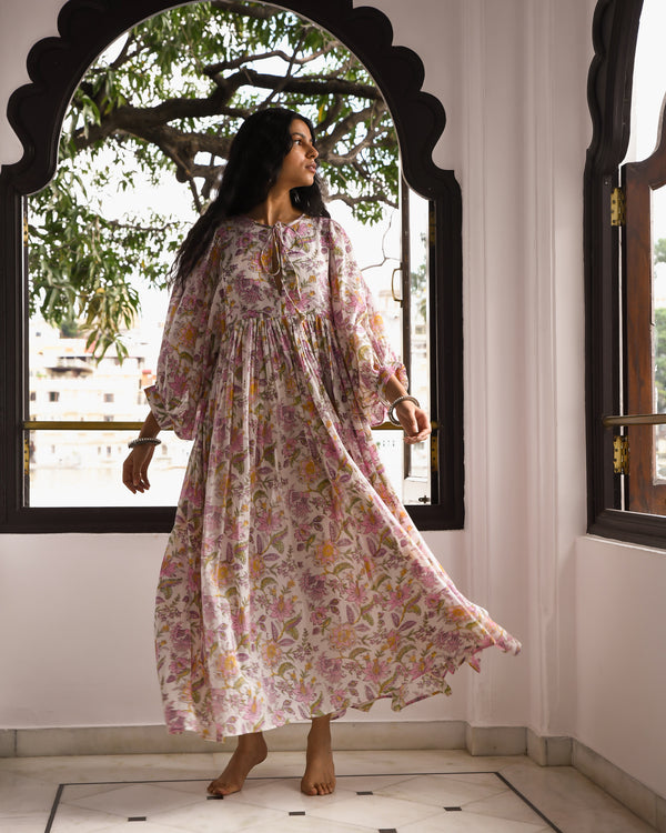 Kyra Maxi Dress ~ Fuchsia Bloom